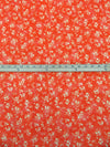 Salamander Orange/Wheat 100% Rayon Small Floral Print Jacquard Challis 54W