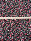 Black/French Raspberry/Fern Green/Multi 100% Rayon Floral Print Crinkle Challis 50W
