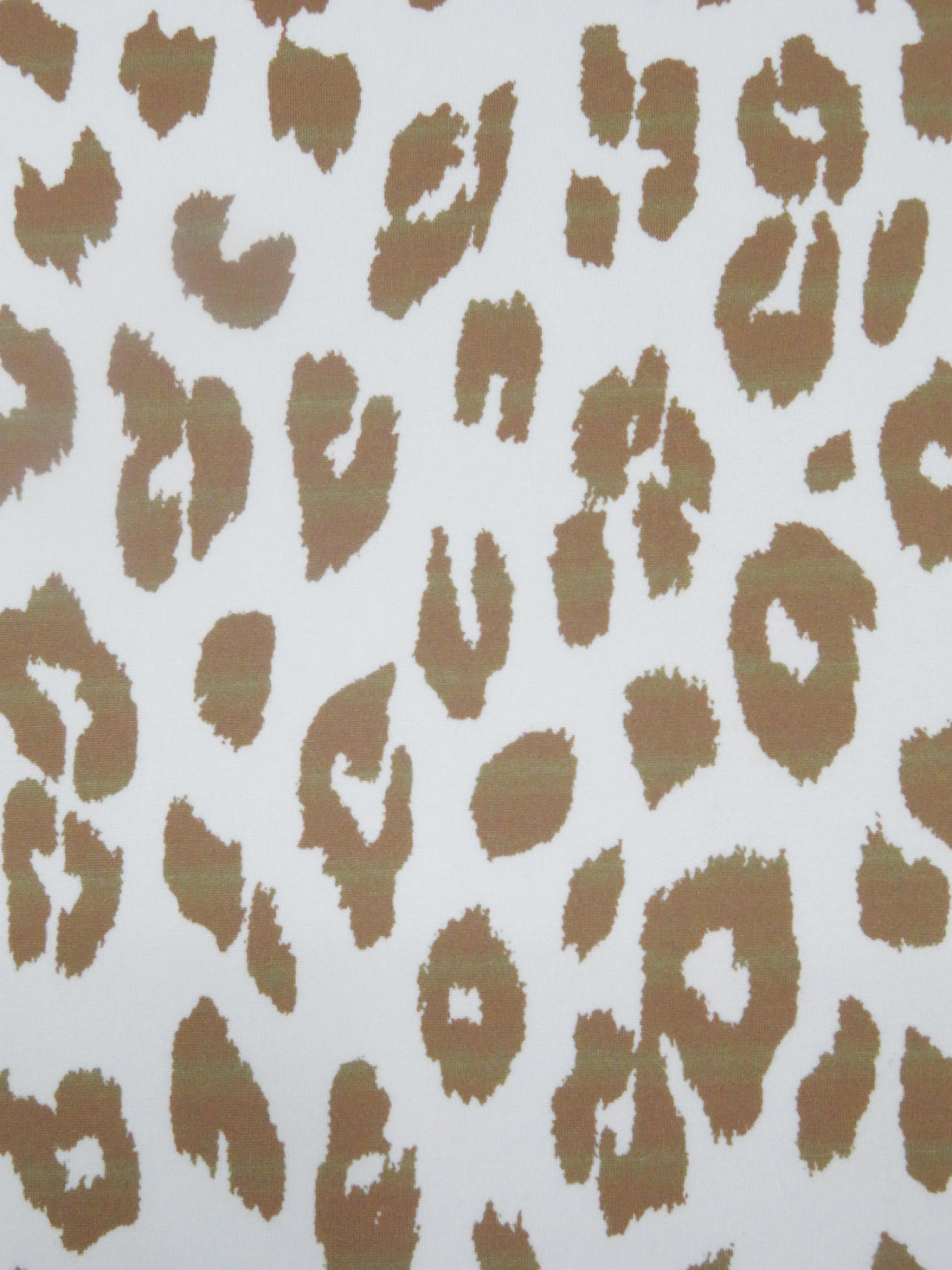 SOLD AS IS ONLY - Dirt Brown/Off-White Polyester/Lycra Animal Print Double Brushed Knit 56W