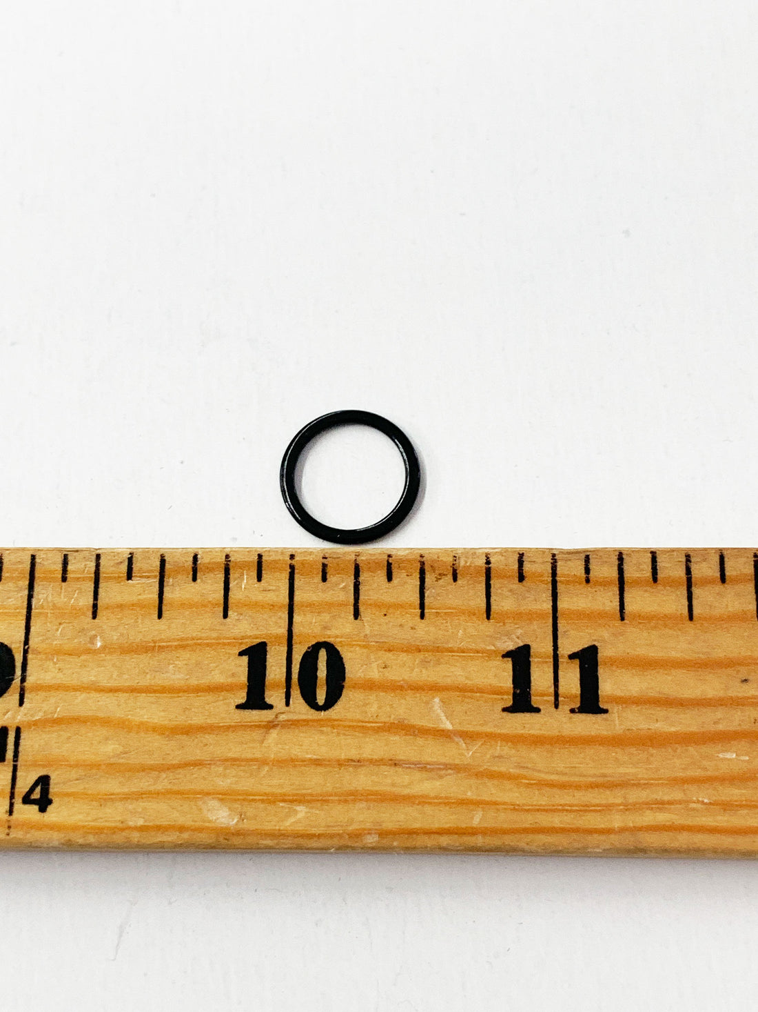 1/2" Black Bra Strap Ring - 10 Per Bag