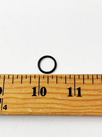 1/2" Black Bra Strap Ring - 10 Per Bag
