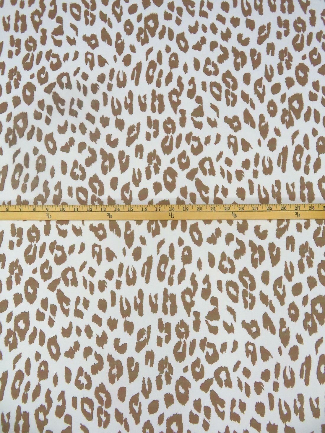 SOLD AS IS ONLY - Dirt Brown/Off-White Polyester/Lycra Animal Print Double Brushed Knit 56W