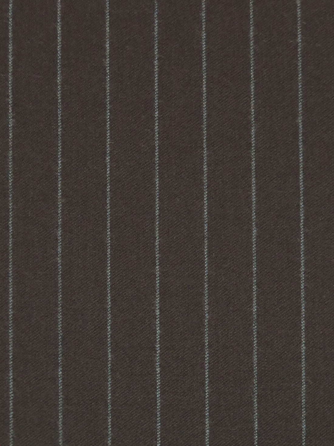 Espresso Bark/Shadow Gray Virgin Wool/Polyester/Viscose Vertical Pinstripe Twill Weave Suiting 56W