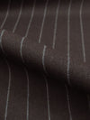 Espresso Bark/Shadow Gray Virgin Wool/Polyester/Viscose Vertical Pinstripe Twill Weave Suiting 56W