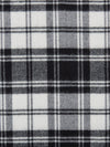 Black/White Acrylic/Wool Plaid Weave Brushed Flannel Suiting 56W