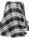 Black/White Acrylic/Wool Plaid Weave Brushed Flannel Suiting 56W