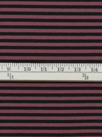 Malbec/Black Rayon/Lycra Horizontal Stripe Jersey Knit 60W