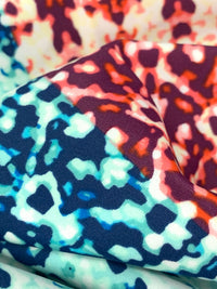 Dark Byzantium/Midnight Blue/Multi Nylon/Lycra Large Stylized Mirrored Print Swim/Activewear Knit 59W
