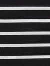 Black/White Rayon/Lycra Horizontal Stripe Jersey Kit 61W