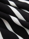 Black/White Rayon/Lycra Horizontal Stripe Jersey Kit 61W