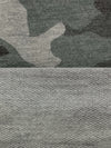 Titanium/Charcoal/Pale Gray Polyester/Rayon/Lycra Heathered Camouflage French Terry Knit 60W