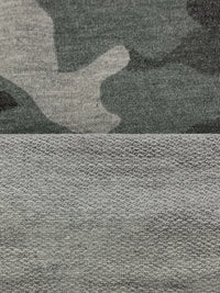 Titanium/Charcoal/Pale Gray Polyester/Rayon/Lycra Heathered Camouflage French Terry Knit 60W