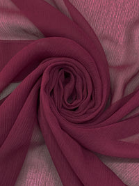 Dark Raspberry 100% Silk Crinkle Chiffon 42W