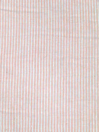 Pale Pink/White 100% Cotton Vertical Stripe Weave Shirting 56W