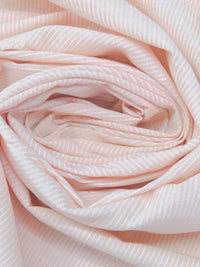Pale Pink/White 100% Cotton Vertical Stripe Weave Shirting 56W