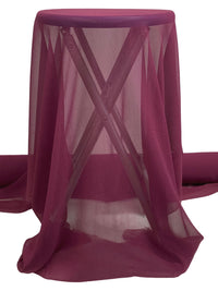 Dark Raspberry 100% Silk Crinkle Chiffon 42W