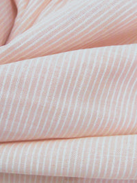 Pale Pink/White 100% Cotton Vertical Stripe Weave Shirting 56W