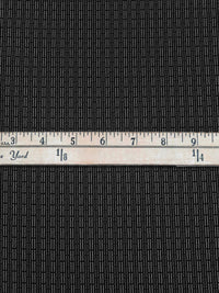 Black/White 100% Polyester Novelty Weave Crepe Suiting 58W