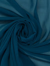 Dark Imperial Blue 100% Silk Chiffon 40W