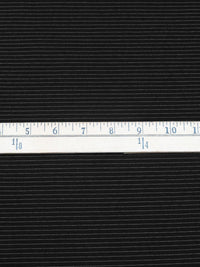 Black/White Rayon/Nylon/Lycra Horizontal Pinstripe Weave Stretch Bengaline Suiting 57W
