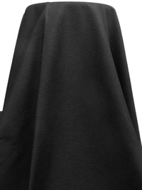 Black/White Rayon/Nylon/Lycra Horizontal Pinstripe Weave Stretch Bengaline Suiting 57W
