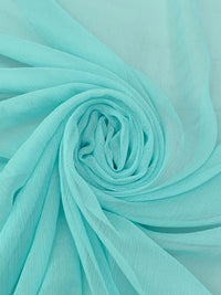 Powder Blue 100% Silk Crinkle Chiffon 41W