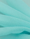 Powder Blue 100% Silk Crinkle Chiffon 41W