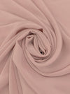 Dusty Pink 100% Silk Light Weight Crepe de Chine 43W