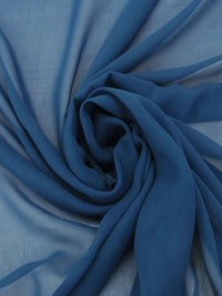 Lapis Blue 100% Silk Chiffon 42W