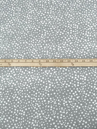 Dolphin Gray/White Rayon/Lycra Scattered Dots Print Jersey Knit 64W