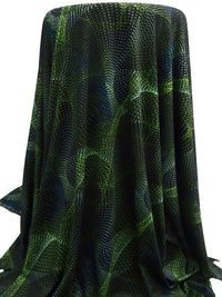 Black/Lime/Dark Blue/Multi Polyester/Lycra Abstract Dots Print Activewear Knit 59W