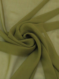 Avocado Green 100% Silk Chiffon 42W