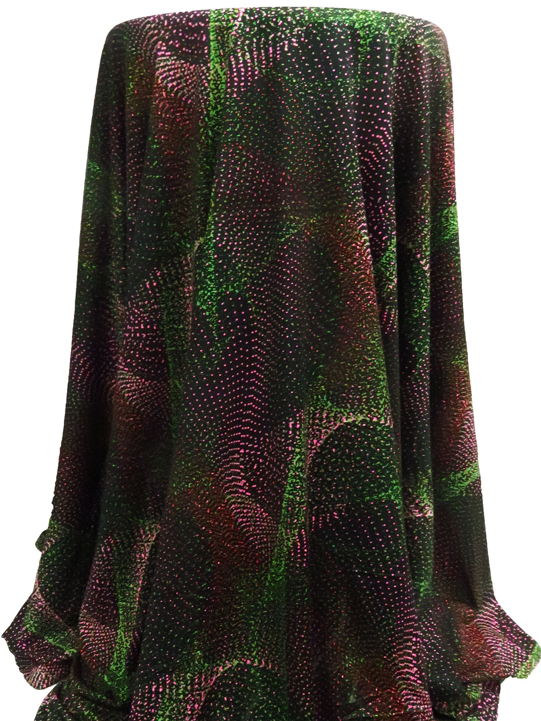 Black/Strawberry/Kiwi/Multi Polyester/Lycra Abstract Dots Print Activewear Knit 59W