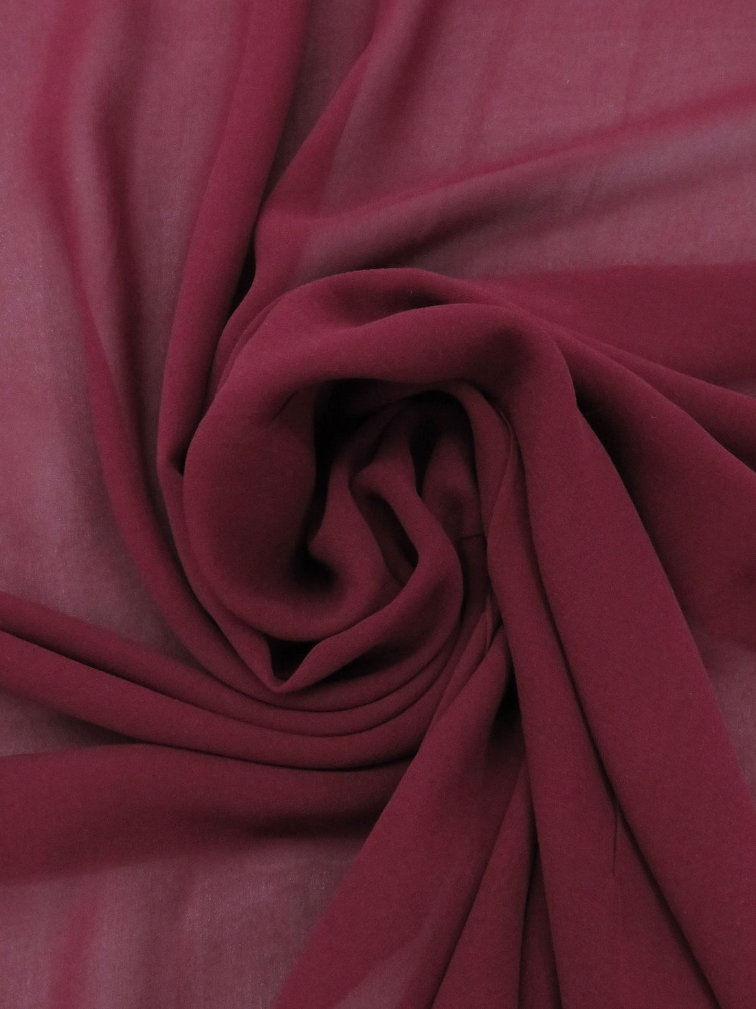 Cranberry 100% Silk Crepe Chiffon 41W