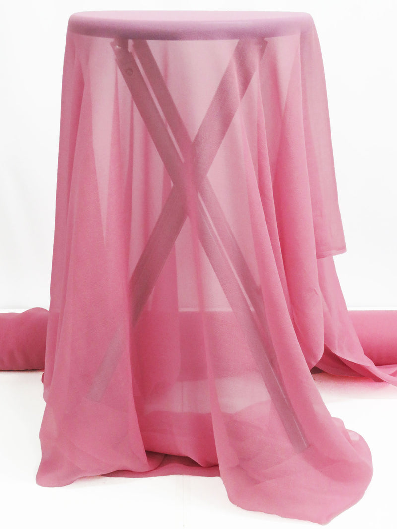 Bubblegum 100% Silk Crepe Chiffon 42W