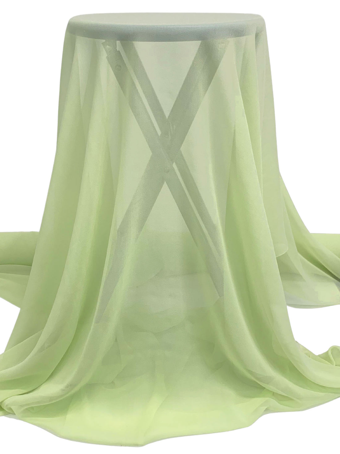 Soft Moss 100% Silk Chiffon 52W