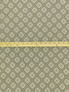 Old Bamboo/Antique Off-White 100% Rayon Medallion Lattice Print Crinkle Challis 54W