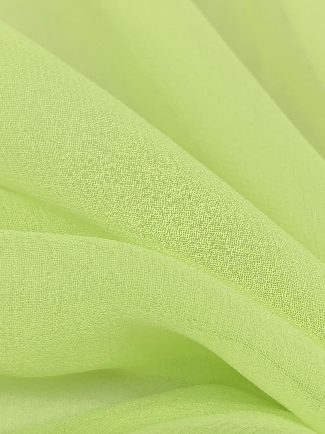 Key Lime 100% Silk Chiffon 43W