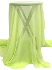 Key Lime 100% Silk Chiffon 43W