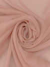 Salmon Rose 100% Silk Crinkle Chiffon 40W