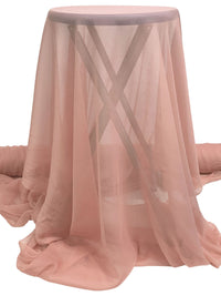 Salmon Rose 100% Silk Crinkle Chiffon 40W