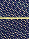 Dark Royal Blue/Pale Goldenrod/Multi 100% Rayon Floral Print Crinkle Challis 56W