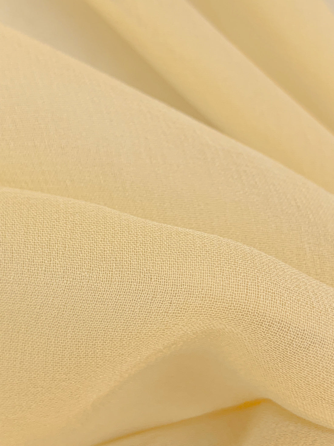 Lemon Beige 100% Silk Chiffon 41W