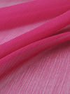 Hot Raspberry Pink 100% Silk Crinkle Chiffon 42W