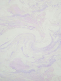 White/Pastel Purple Rayon/Lycra Marbled-Look Print Jersey Knit 56W