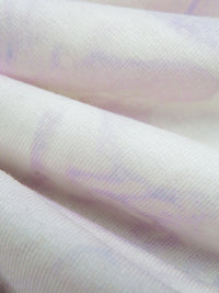 White/Pastel Purple Rayon/Lycra Marbled-Look Print Jersey Knit 56W