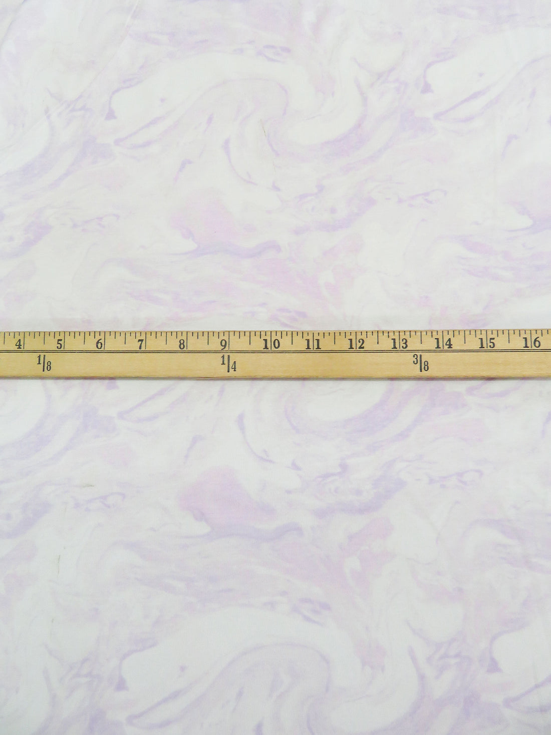 White/Pastel Purple Rayon/Lycra Marbled-Look Print Jersey Knit 56W