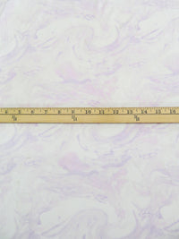 White/Pastel Purple Rayon/Lycra Marbled-Look Print Jersey Knit 56W