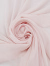 Ballet Pink 100% Silk Crinkle Chiffon 42W