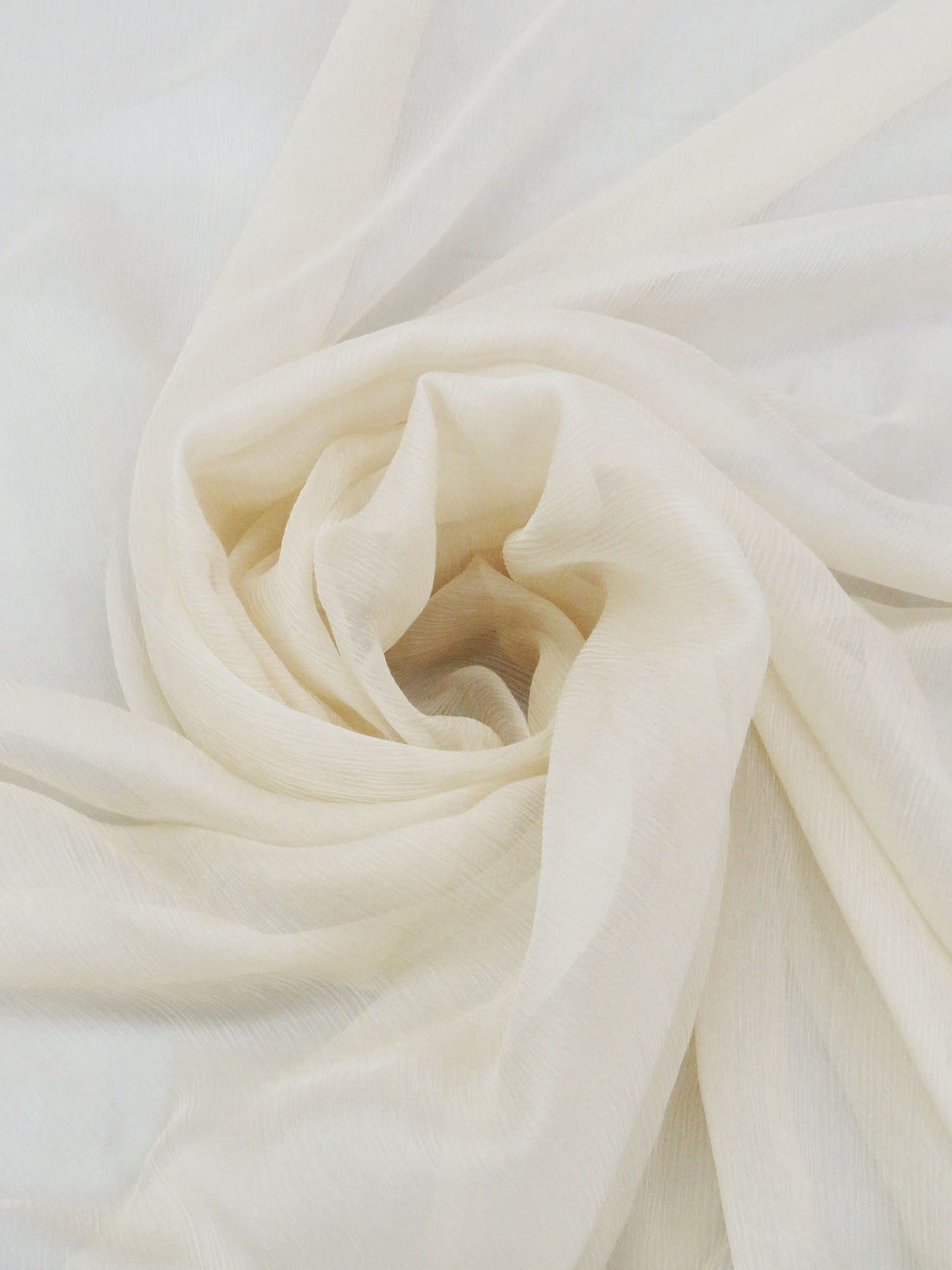 Muted Champagne 100% Silk Crinkle Chiffon 50W